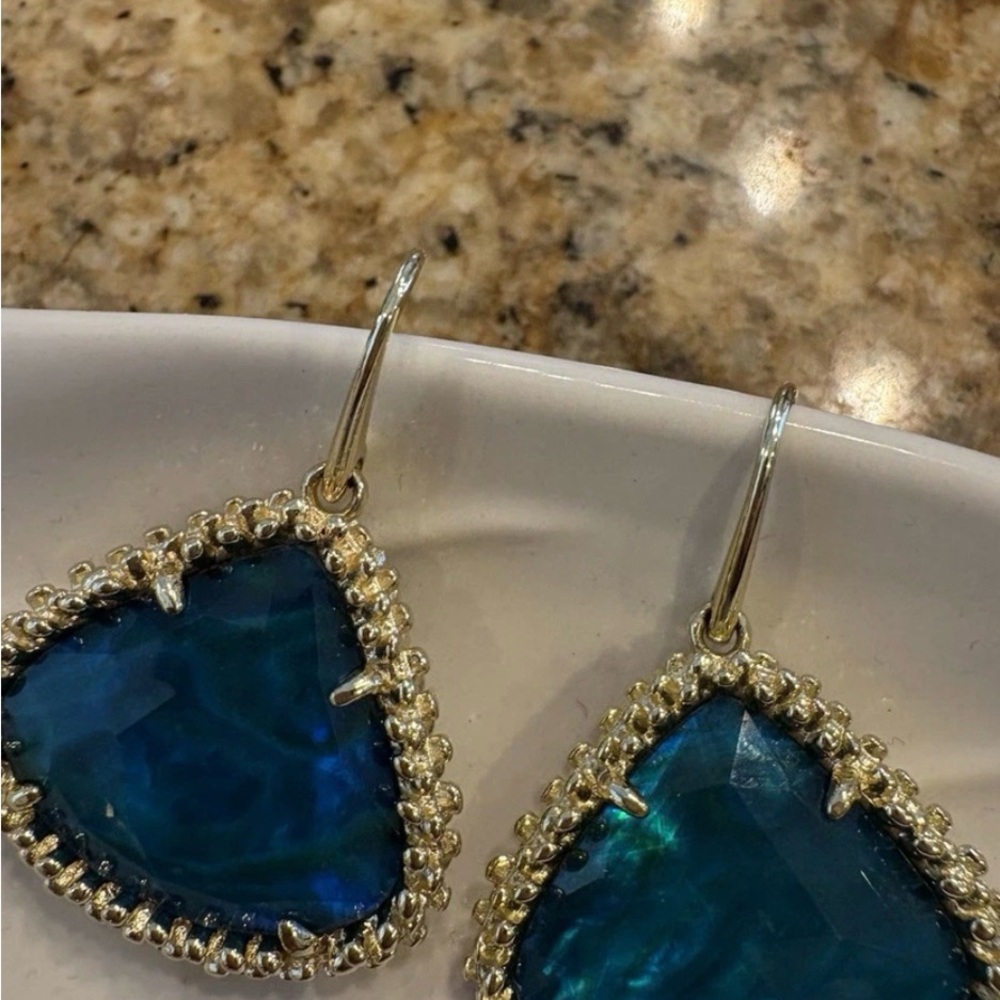 Kendra Scott drop turquoise earrings - Picture 3 of 4